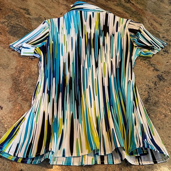 Dress Barn Multicolor Striped Button-Down Shirt - Picture 5 of 5